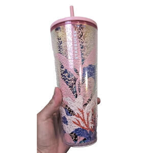 (NEW) Starbucks Bubble Coral Reef 24oz Cold Cup Tumbler